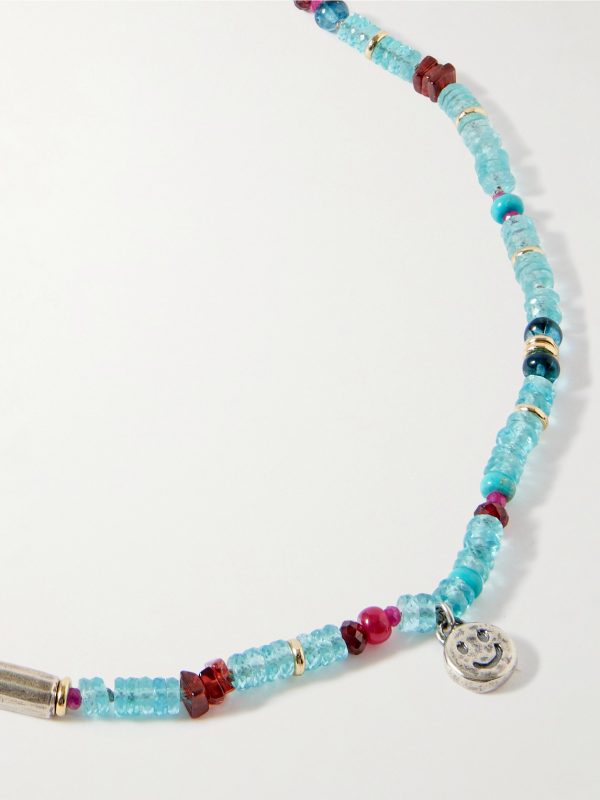 Daytrip Gold-Plated and Sterling Silver Multi-Stone Beaded Necklace - CU