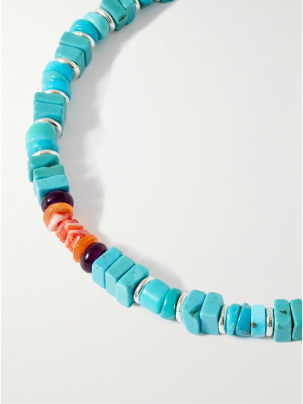 Wavebreaker Sterling Silver Multi-Stone Beaded Bracelet - CU Wavebreaker Sterling Silver Multi-Stone Beaded Bracelet - CU