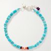 Wavebreaker Sterling Silver Multi-Stone Beaded Bracelet Wavebreaker Sterling Silver Multi-Stone Beaded Bracelet