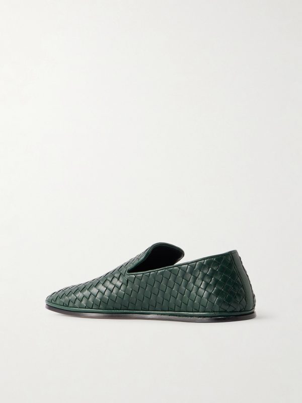 Palazzo Intrecciato Leather Loafers - BK