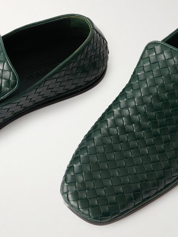 Palazzo Intrecciato Leather Loafers - CU