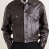 Intrecciato-Trimmed Leather Jacket - FR Intrecciato-Trimmed Leather Jacket - FR