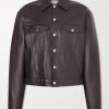 Intrecciato-Trimmed Leather Jacket Intrecciato-Trimmed Leather Jacket