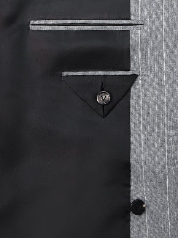 Pinstriped Wool Blazer - E1 Pinstriped Wool Blazer - E1