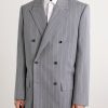 Pinstriped Wool Blazer - FR Pinstriped Wool Blazer - FR