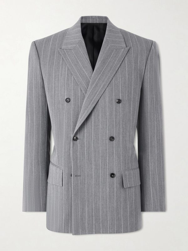 Pinstriped Wool Blazer Pinstriped Wool Blazer