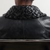 Intrecciato-Trimmed Leather Jacket - CU Intrecciato-Trimmed Leather Jacket - CU