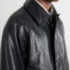 Intrecciato-Trimmed Leather Jacket - E1 Intrecciato-Trimmed Leather Jacket - E1