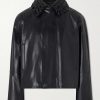 Intrecciato-Trimmed Leather Jacket Intrecciato-Trimmed Leather Jacket