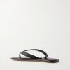 Logo-Embossed Rubber Flip Flops - BK