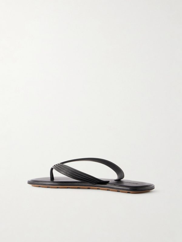 Logo-Embossed Rubber Flip Flops - BK