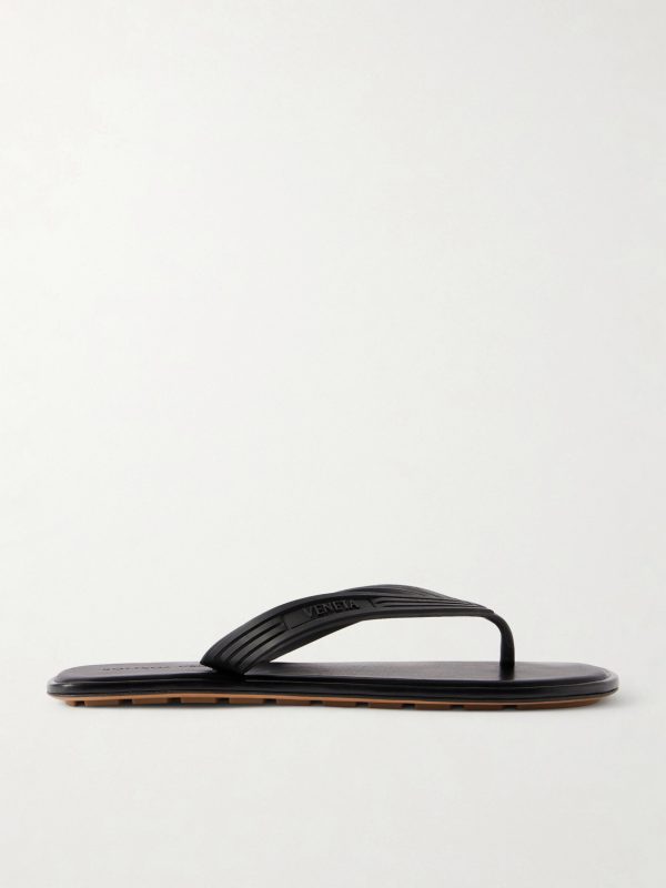 Logo-Embossed Rubber Flip Flops