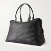 Intrecciato Leather Weekend Bag - BK Intrecciato Leather Weekend Bag - BK