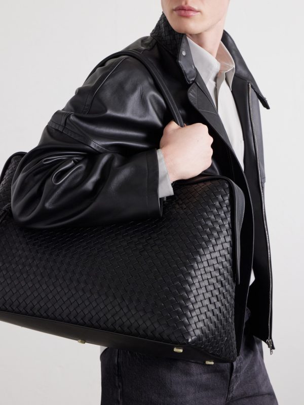 Intrecciato Leather Weekend Bag - OU Intrecciato Leather Weekend Bag - OU
