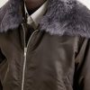 Padded Plush-Trimmed Satin Bomber Jacket - CU