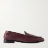 Silenzio Intrecciato Leather Loafers