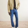 Intrecciato Leather-Trimmed Cotton-Gabardine Jacket - OU Intrecciato Leather-Trimmed Cotton-Gabardine Jacket - OU