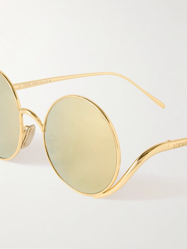 Signature Round Gold-Tone Sunglasses - CU