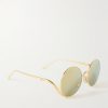 Signature Round Gold-Tone Sunglasses - FR