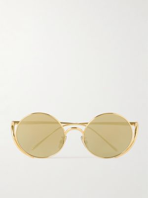 Signature Round Gold-Tone Sunglasses