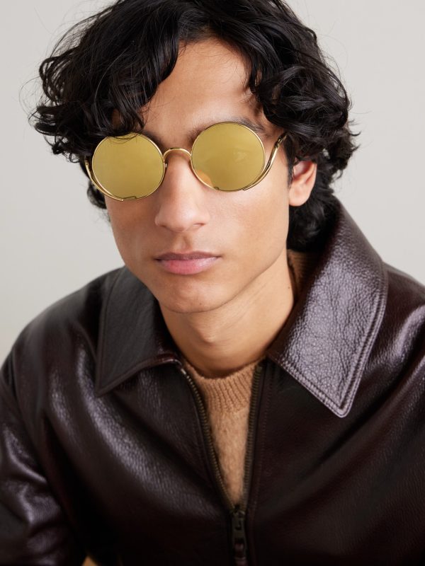 Signature Round Gold-Tone Sunglasses - OU