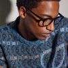 Slim Round Acetate Glasses - BK