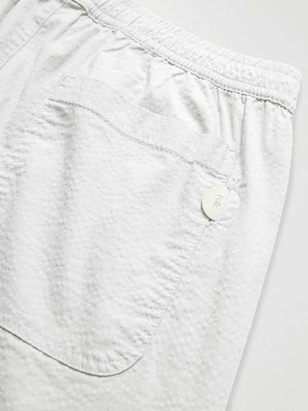 Straight-Pleated Cotton-Blend Seersucker Trousers - CU Straight-Pleated Cotton-Blend Seersucker Trousers - CU