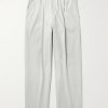Straight-Pleated Cotton-Blend Seersucker Trousers Straight-Pleated Cotton-Blend Seersucker Trousers