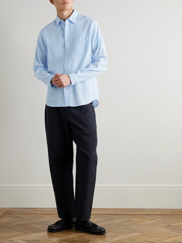 Textured Cotton-Blend Shirt - OU Textured Cotton-Blend Shirt - OU