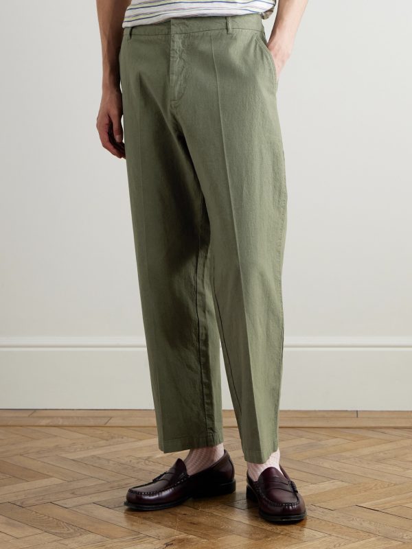 Lunar Straight-Leg Linen and Cotton-Blend Suit Trousers - FR