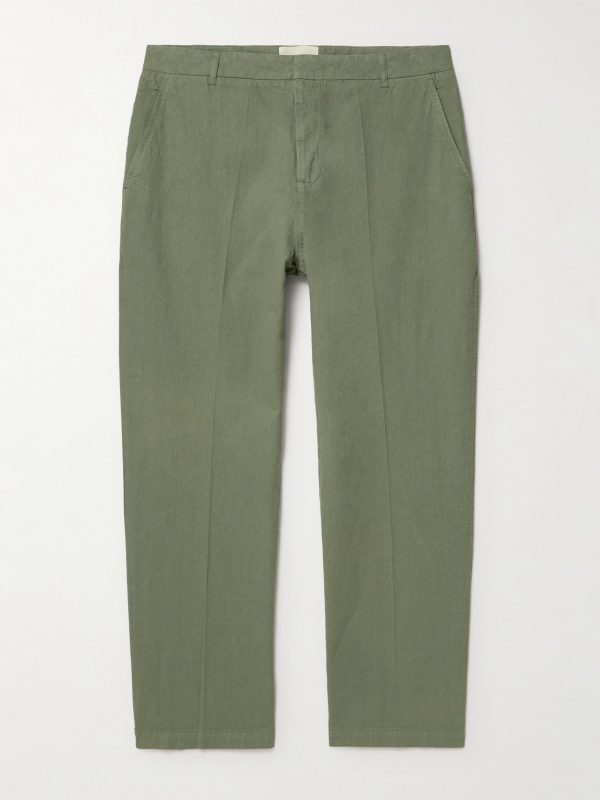 Lunar Straight-Leg Linen and Cotton-Blend Suit Trousers