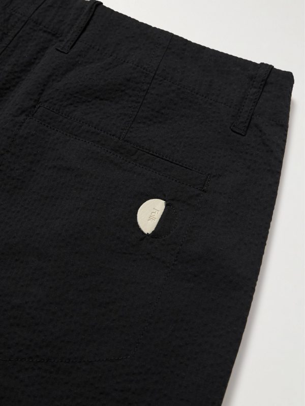 Assembly Straight-Leg Pleated Cotton-Blend Seersucker Trousers - CU Assembly Straight-Leg Pleated Cotton-Blend Seersucker Trousers - CU
