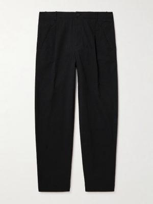 Assembly Straight-Leg Pleated Cotton-Blend Seersucker Trousers Assembly Straight-Leg Pleated Cotton-Blend Seersucker Trousers