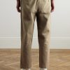 Drawcord Assembly Straight-Leg Linen and Cotton-Blend Canvas Trousers - BK Drawcord Assembly Straight-Leg Linen and Cotton-Blend Canvas Trousers - BK