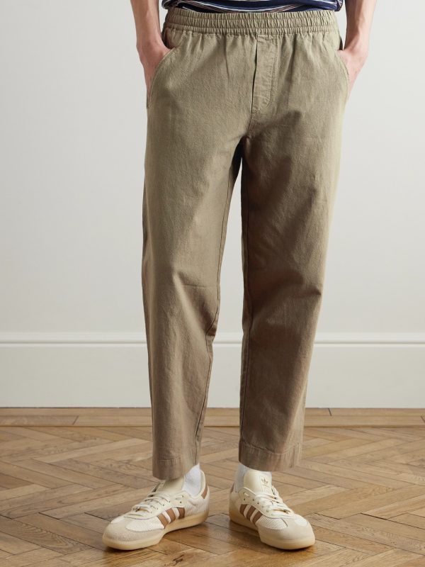 Drawcord Assembly Straight-Leg Linen and Cotton-Blend Canvas Trousers - FR Drawcord Assembly Straight-Leg Linen and Cotton-Blend Canvas Trousers - FR