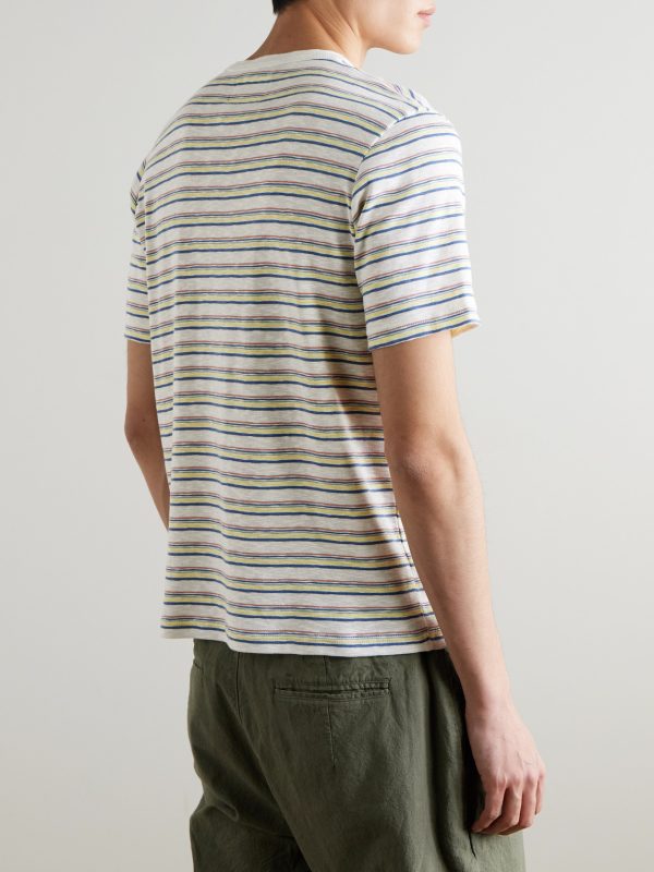 Striped Organic Cotton-Jersey T-Shirt - BK