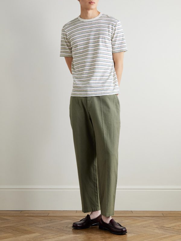 Striped Organic Cotton-Jersey T-Shirt - OU