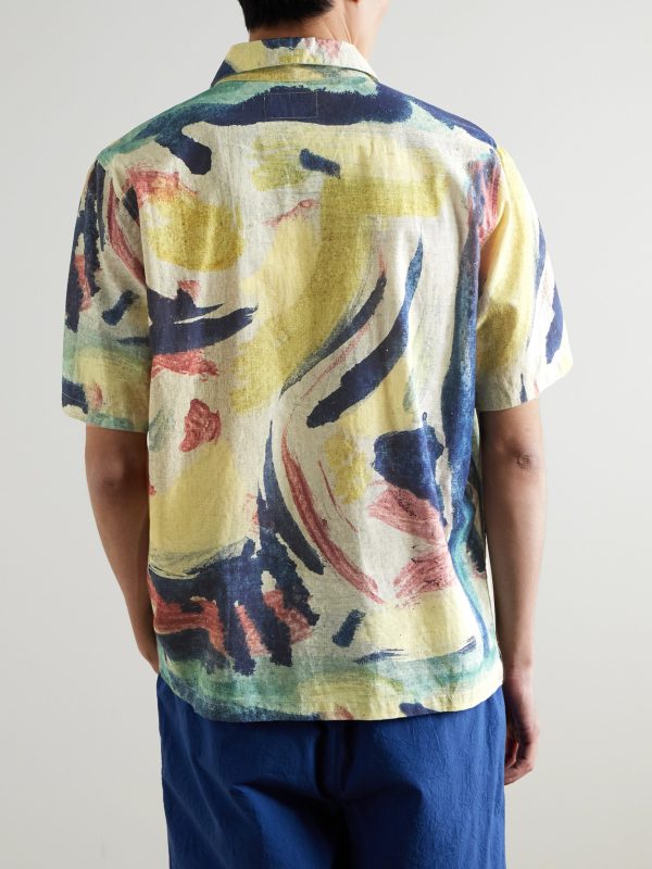 Gabe Printed Linen and Cotton-Blend Shirt - BK Gabe Printed Linen and Cotton-Blend Shirt - BK