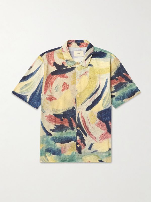 Gabe Printed Linen and Cotton-Blend Shirt Gabe Printed Linen and Cotton-Blend Shirt