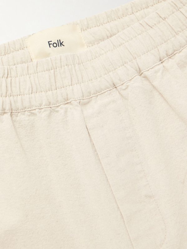 Drawcord Assembly Straight-Leg Linen and Cotton-Blend Trousers - E1 Drawcord Assembly Straight-Leg Linen and Cotton-Blend Trousers - E1