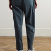 Assembly Straight-Leg Pleated Striped Cotton Suit Trousers - BK
