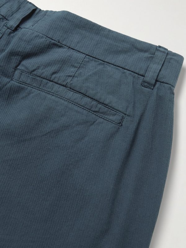 Assembly Straight-Leg Pleated Striped Cotton Suit Trousers - CU