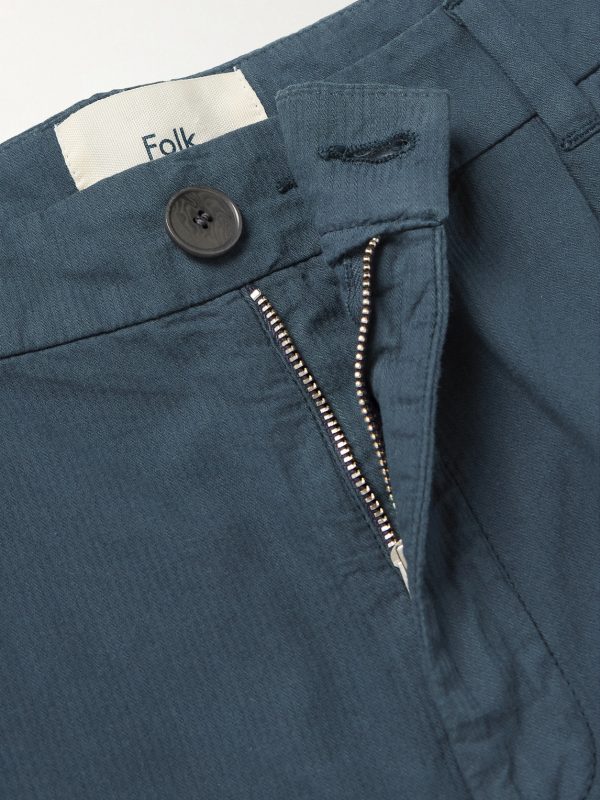 Assembly Straight-Leg Pleated Striped Cotton Suit Trousers - E1