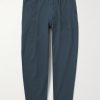 Assembly Straight-Leg Pleated Striped Cotton Suit Trousers