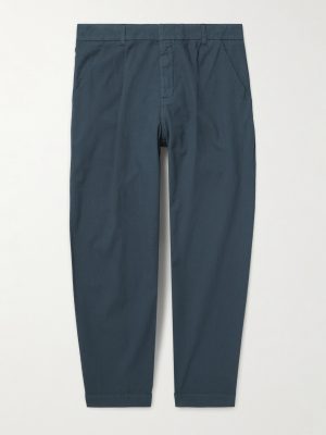 Assembly Straight-Leg Pleated Striped Cotton Suit Trousers