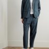 Assembly Straight-Leg Pleated Striped Cotton Suit Trousers - OU