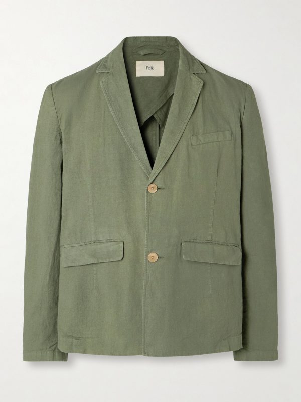 Lunar Linen and Cotton-Blend Suit Jacket Lunar Linen and Cotton-Blend Suit Jacket