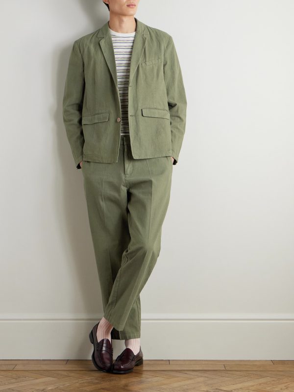 Lunar Linen and Cotton-Blend Suit Jacket - OU Lunar Linen and Cotton-Blend Suit Jacket - OU