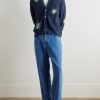 Embroidered Waffle-Knit Cardigan - OU