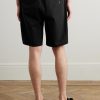Assembly Wide-Leg Cotton-Blend Seersucker Shorts - BK Assembly Wide-Leg Cotton-Blend Seersucker Shorts - BK
